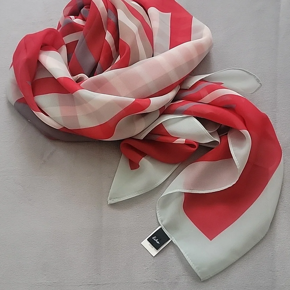 Echo Red and Teal Scarf, 51